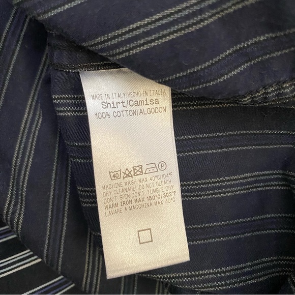 Ermenegildo Zegna Striped Button Up Shirt Made in Italy - Picture 15 of 16